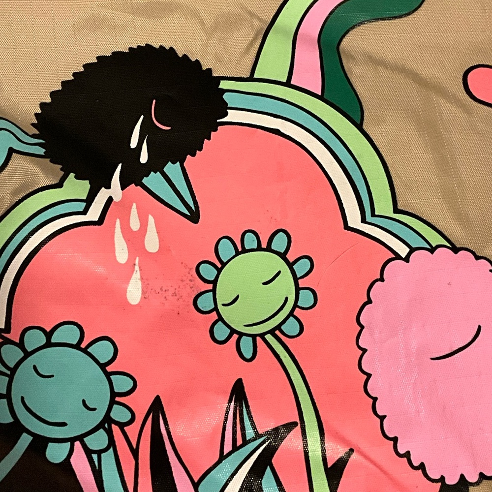 LeSportsac Beige and Coral Tote with Playful Design - Picture 4 of 7